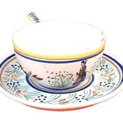 Cup / Saucer for breakfast Faïence Henriot Quimper France