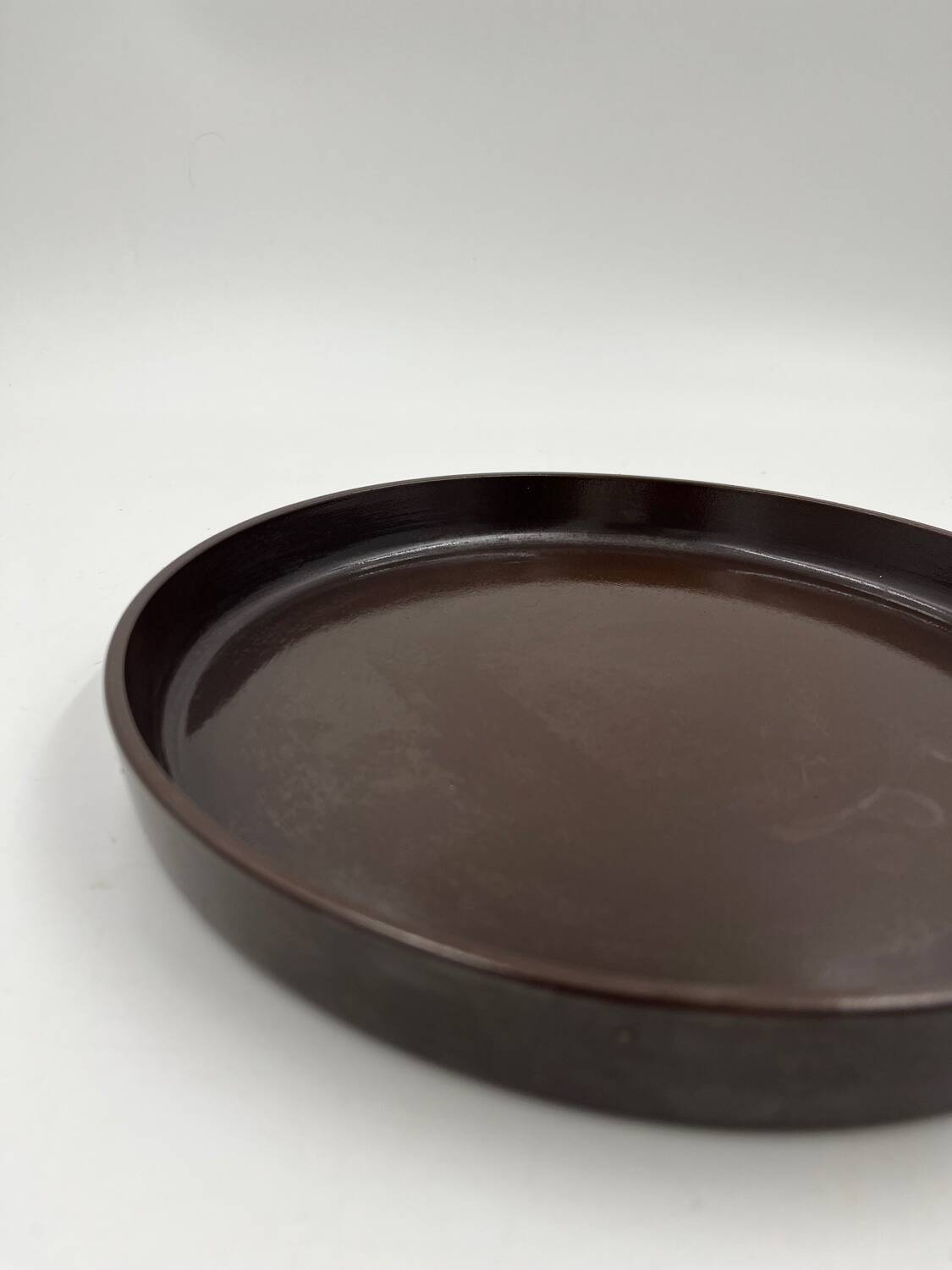 Brown ceramic tray