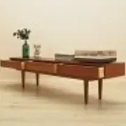 Danish teak veneer lowboard with three drawers, 1960s