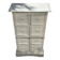 Small antique workshop cabinet with 8 painted wooden drawers.