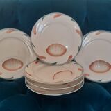 Set 1 course and 6 asparagus plates - DIGOIN SARREGUEMINES