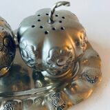 Silver salt and pepper shaker duo