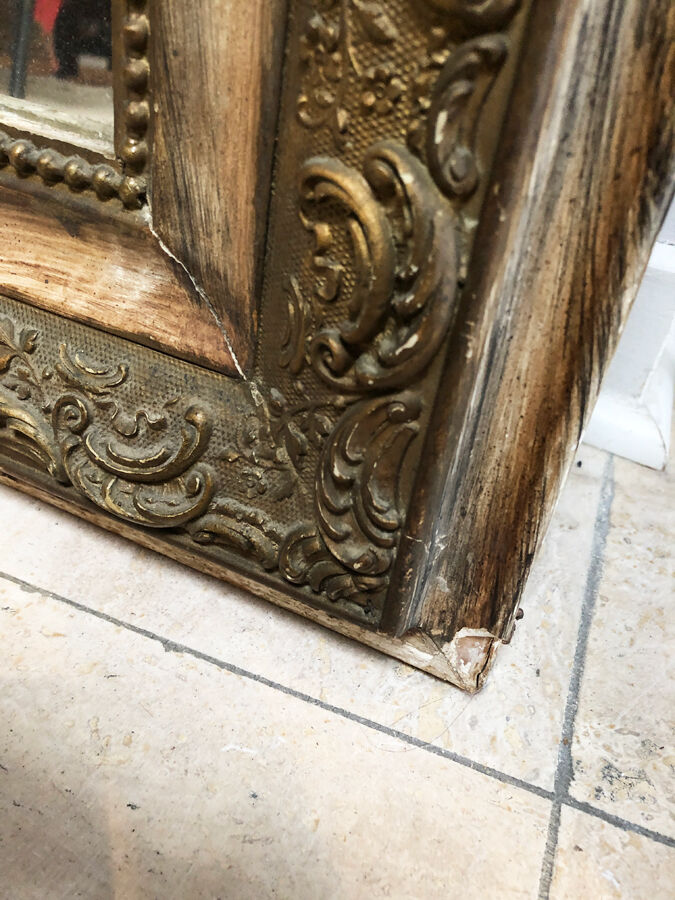 Mirror trumeau wood and plaster, early 20th