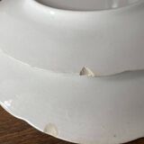 Lot de 3 assiettes plates anciennes Longchamp en terre de fer