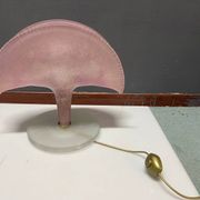 Lampe de table en verre de Murano rose des années 1980