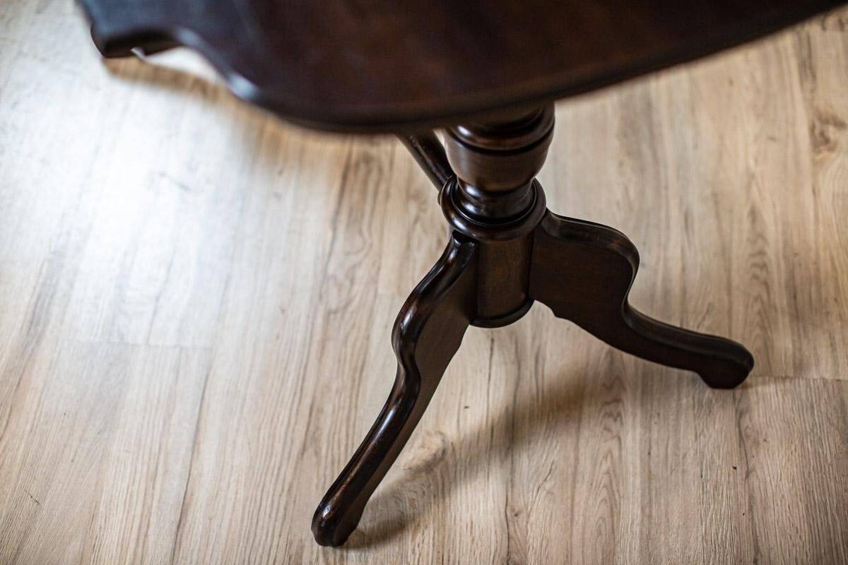 19th Century European Eclectic Walnut Living Room Table in Black, 1890s