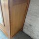 Vintage Parisian wardrobe with one mirrored door from the 60s in pine and wood