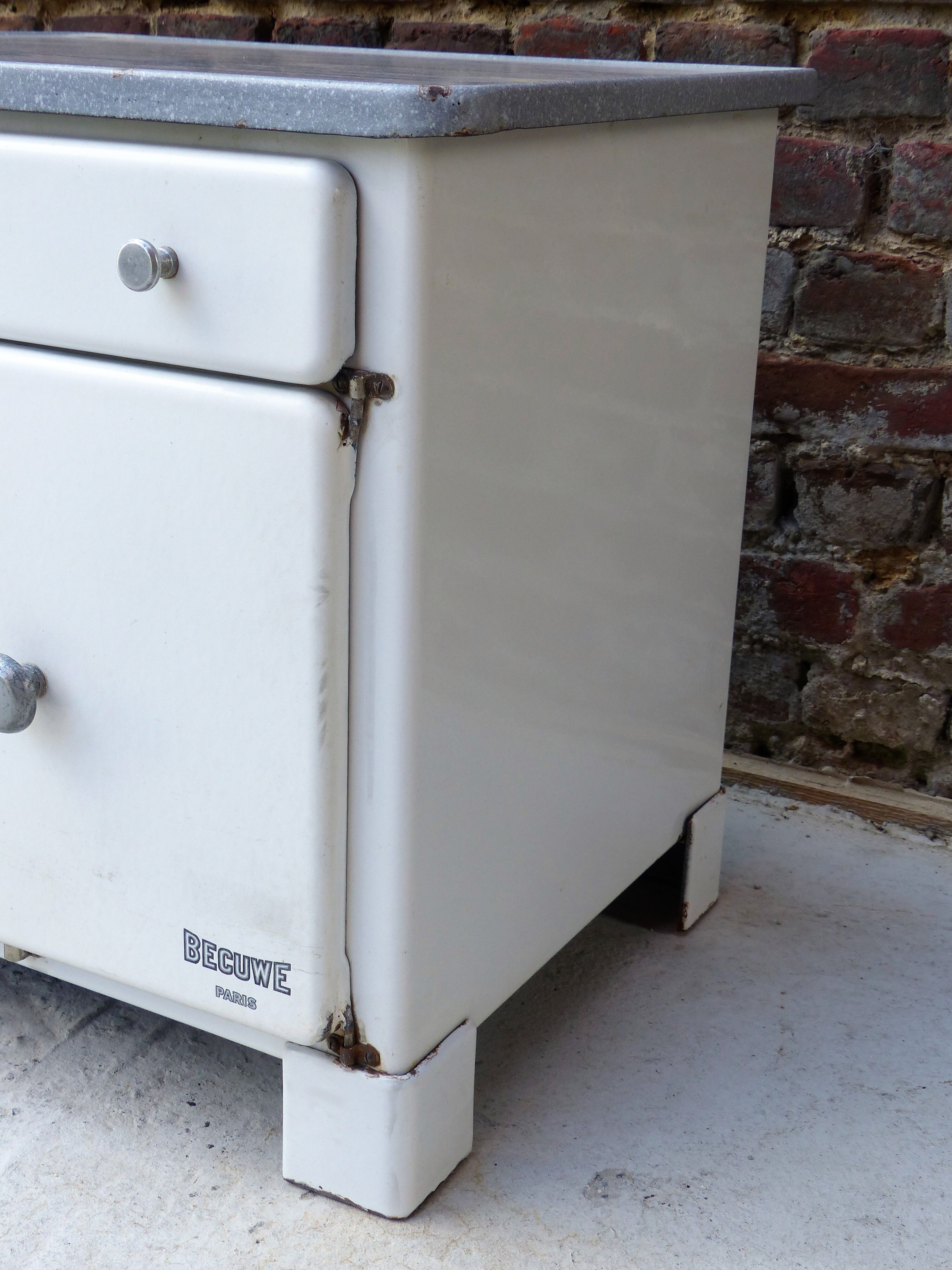 Becuwe Paris enamelled sheet furniture