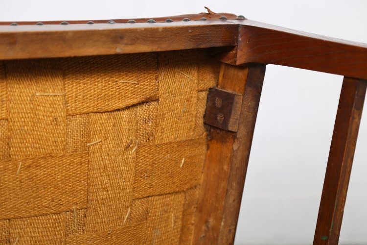 Vintage leather armchair of Danish design