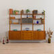 Vintage danish modular teak bookcase 1970s