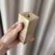 Vintage minimalist beige marble candlestick
