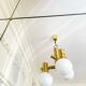 Gaetano Sciolari vintage chandelier in brass and opaline, 1970s
