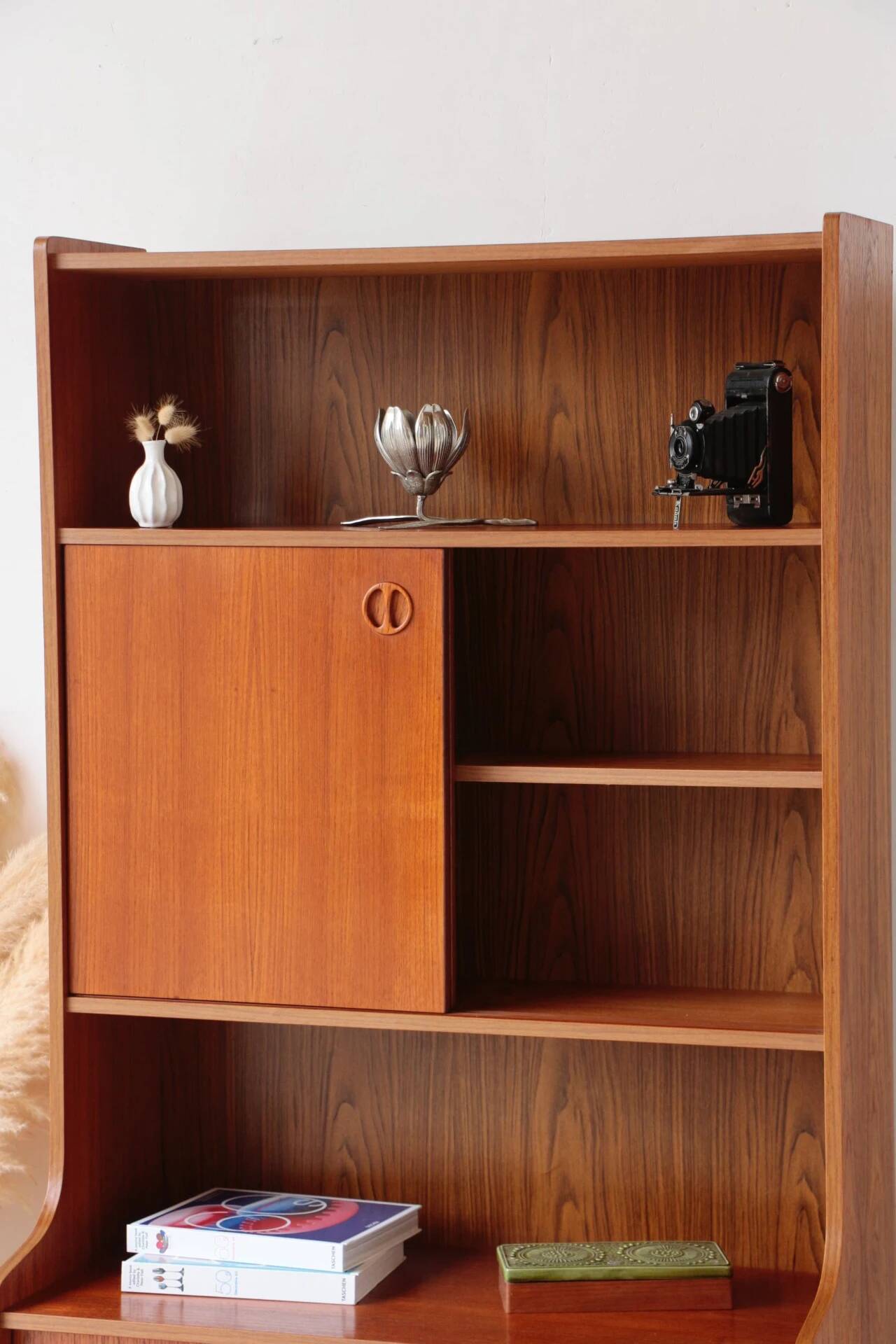 Vintage Scandinavian teak bookshelf – 1960s