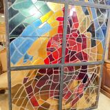 Vitrail d'art contemporain de gérard hermet 280x160cm - maison lorin à char