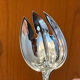 Christofle ribbon and bell-shaped salad serving pieces, very beautiful and