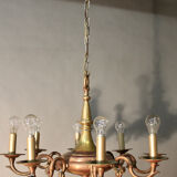Two-Tone Bronze Chandelier with 8 Arms of Light
