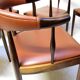 Eight Danish Cow Horn "Model 12" Chairs in Rosewood by Johannes Andersen