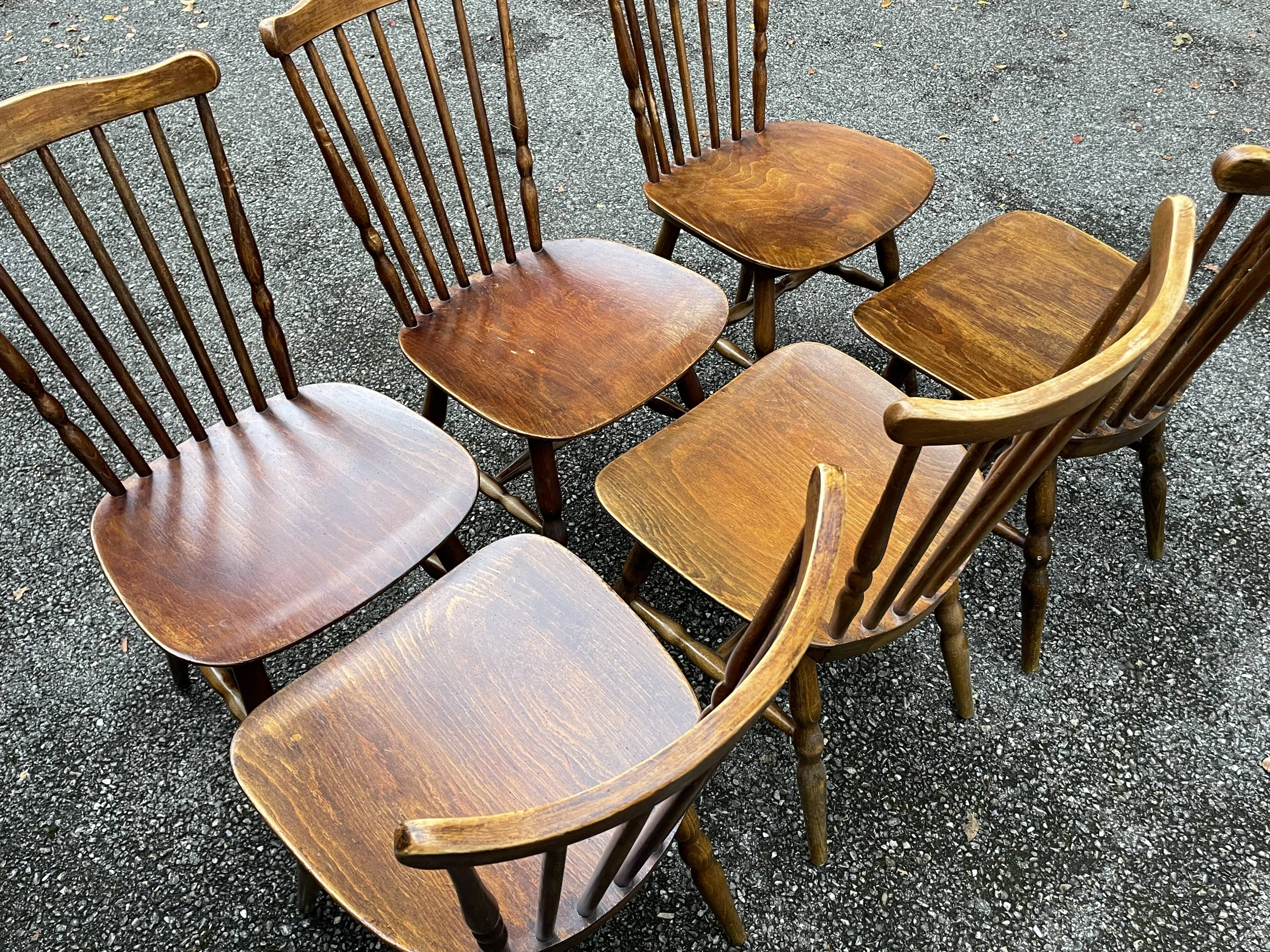 Set of 6 Baumann bistro chairs