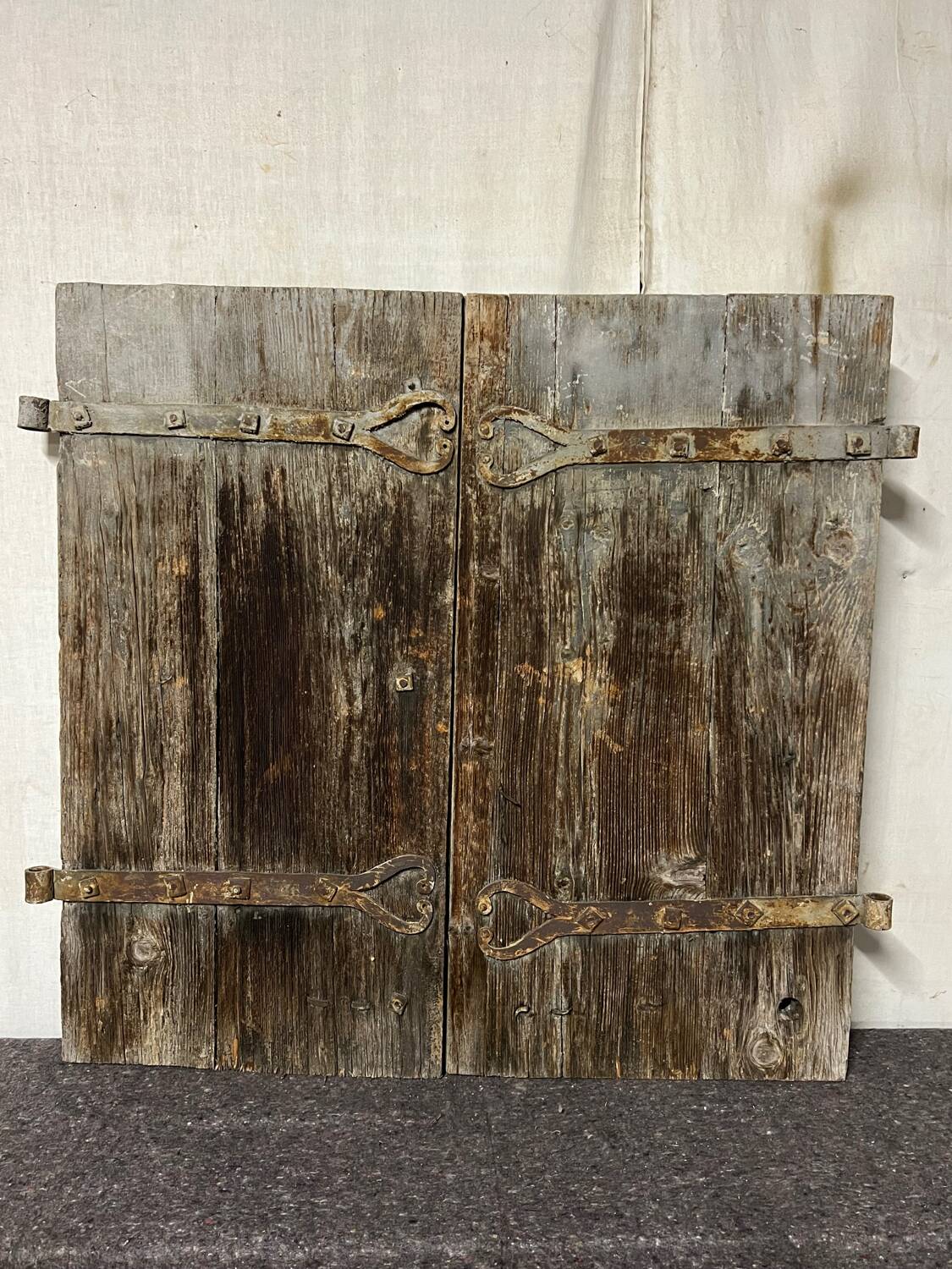 Pair of old shutters