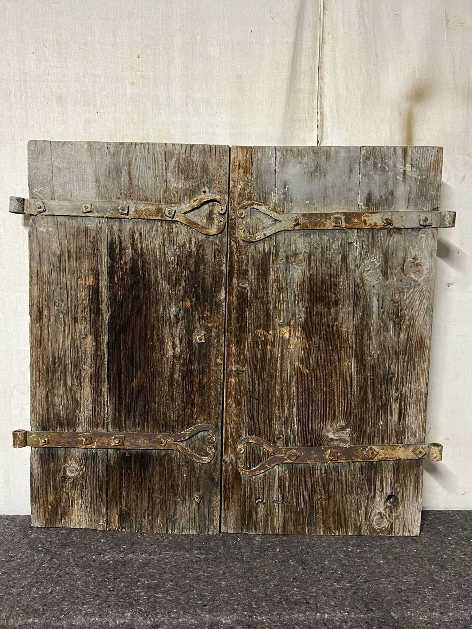 Pair of old shutters