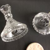 Set of 2 crystal candlesticks