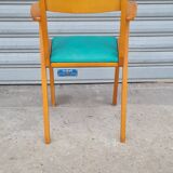 Light wood bridge armchair