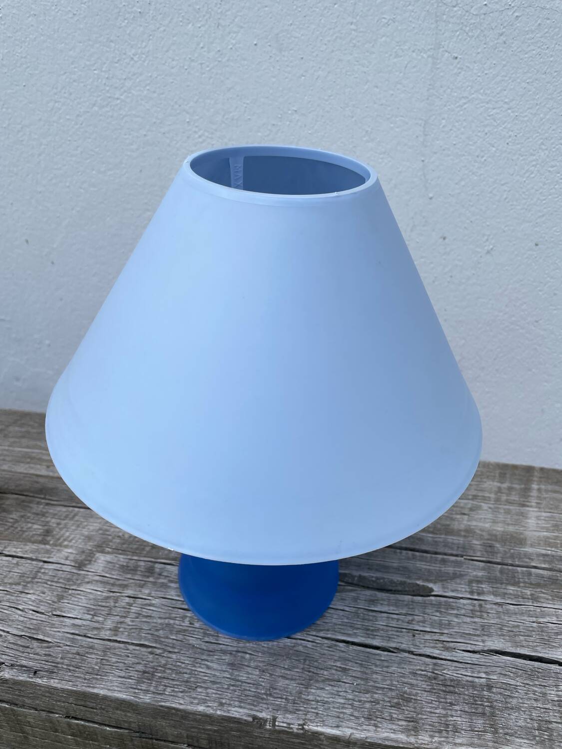 Blue glass lamp 1990