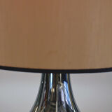 Large Italian Table Lamp with Hammered Glasses, 1970s