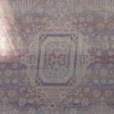 Kazak rug 180x150 cm vintage handmade oriental patterns ochre and burgundy