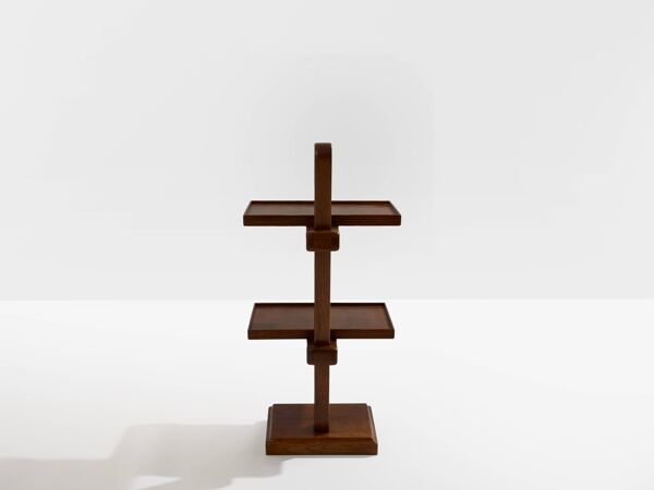 Table d’appoint servante art déco chêne teinté 1940