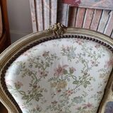 Pair armchairs Louis XV floral convertibles