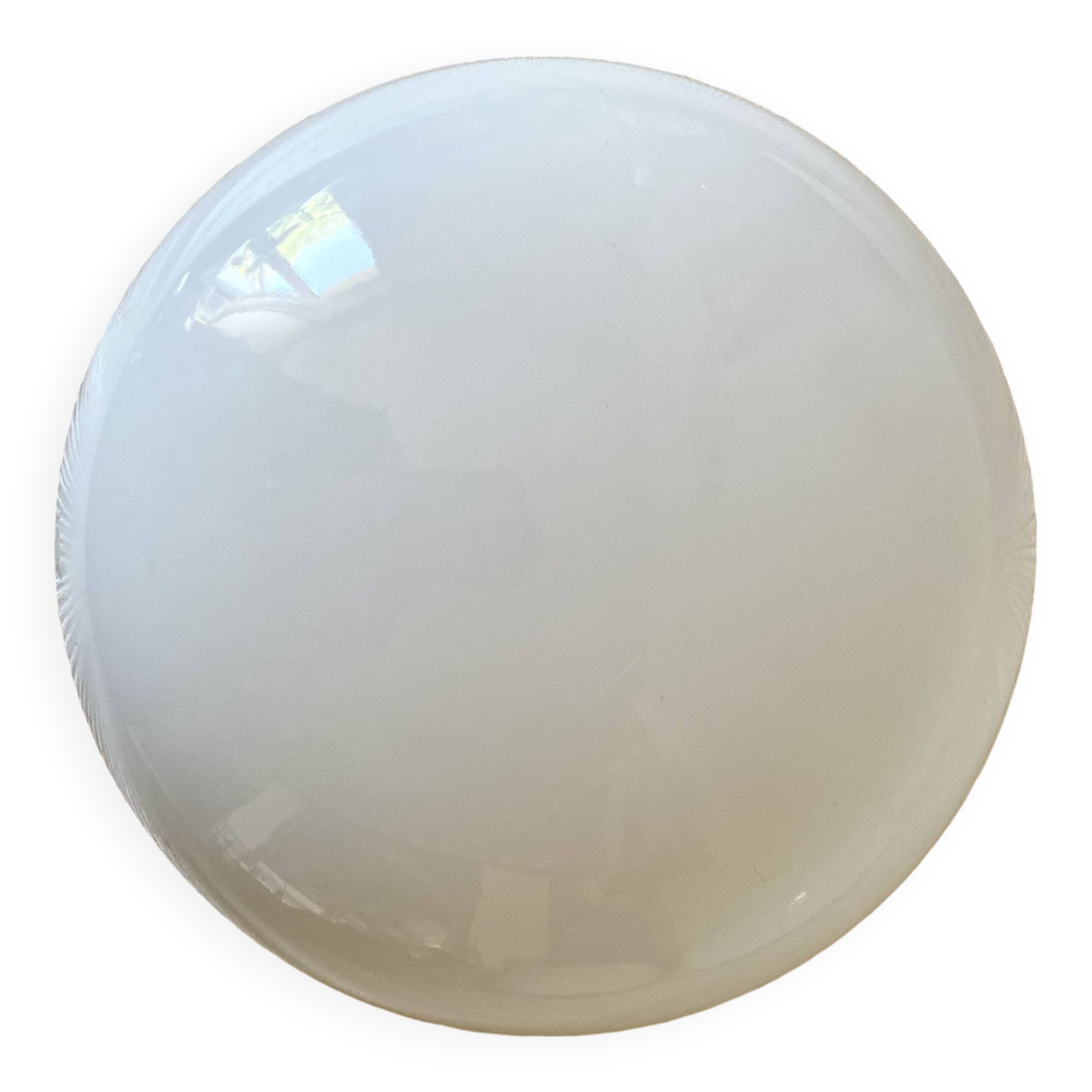 Round vintage opaline ceiling light, curved