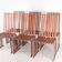 Set of 6 leather and chrome chairs