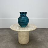 Accolay vase, blue Gallic ceramic, 1960s