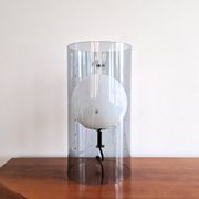 Model D-2045 Cylindrical table lamp with globe for Raak Amsterdam, The Netherlands 1960's