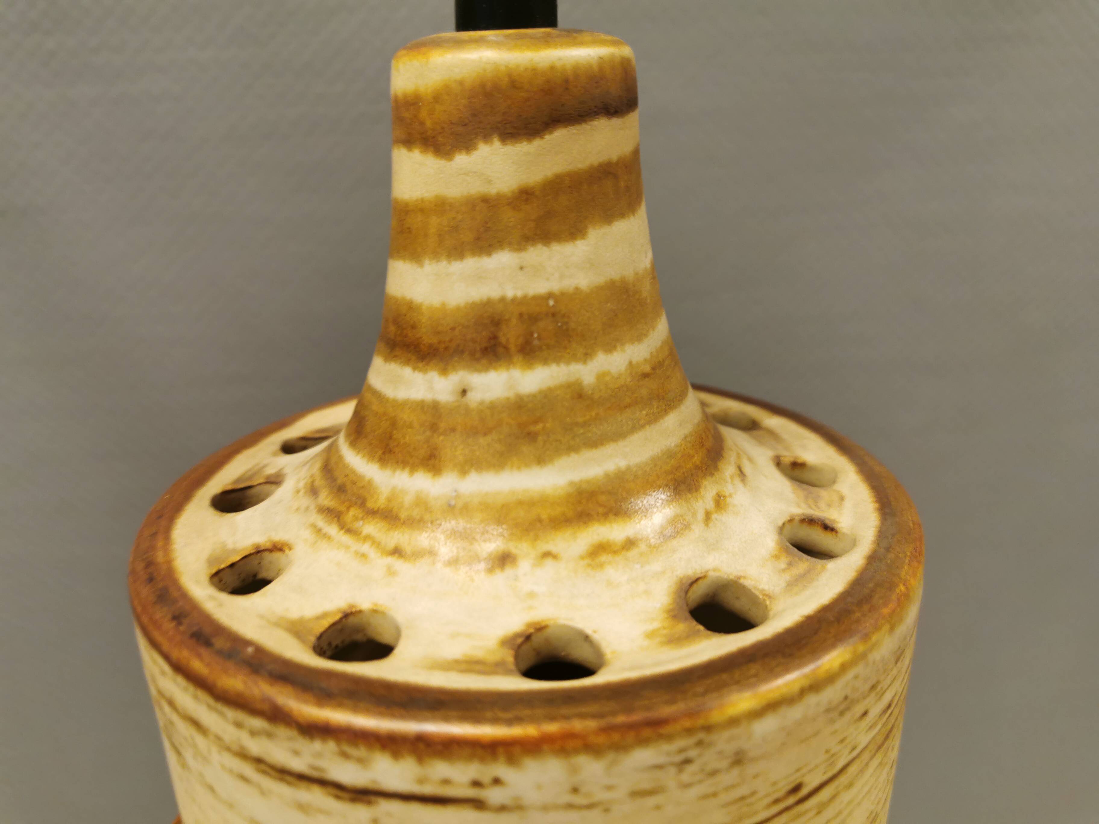Ceramic hanging lamp by Danish Søholm, estimated 1960s.