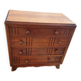 Old art deco chest of drawers with ball handle