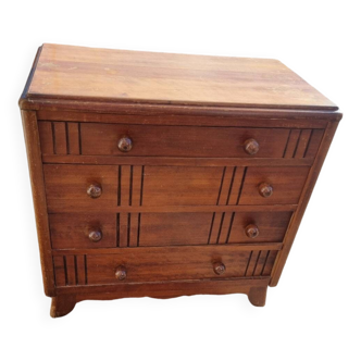 Old art deco chest of drawers with ball handle