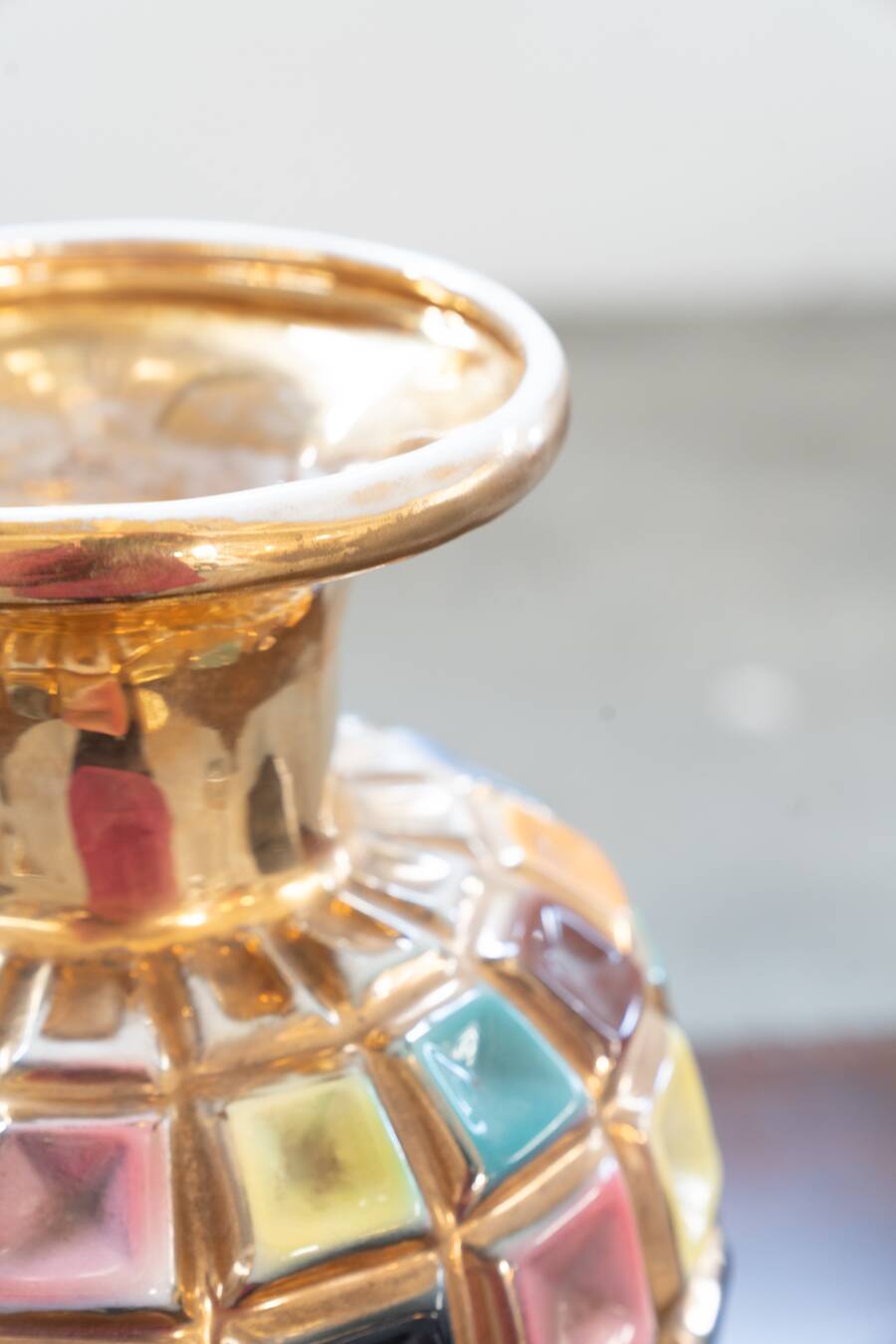 Colorful ceramic vase, 1960