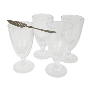 Ensemble de 4 verres antiques français