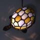 Tiffany style turtle lamp in vintage blue-green glass paste