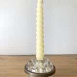 Pique flowers in metal circled glass