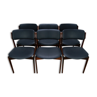 Model 49 Rosewood Dining Chair by Erik Buch for Odense Maskinsnedkeri, 1960 s, Set of 6