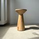 Side table, end of sofa in natural mango monoxyl conical tray H:50cm