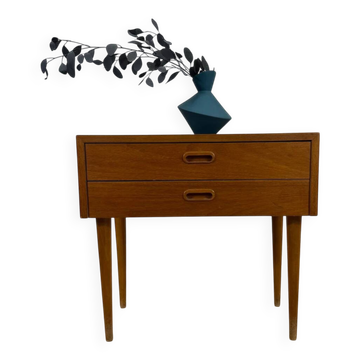Danish teak nightstand with two drawers, 1960