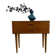 Danish teak nightstand with two drawers, 1960