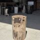 Brown and black petrified wood side table H35 D27 - 3333