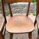 Set of 8 vintage bistro chairs, 50s, 60s, dark oak.