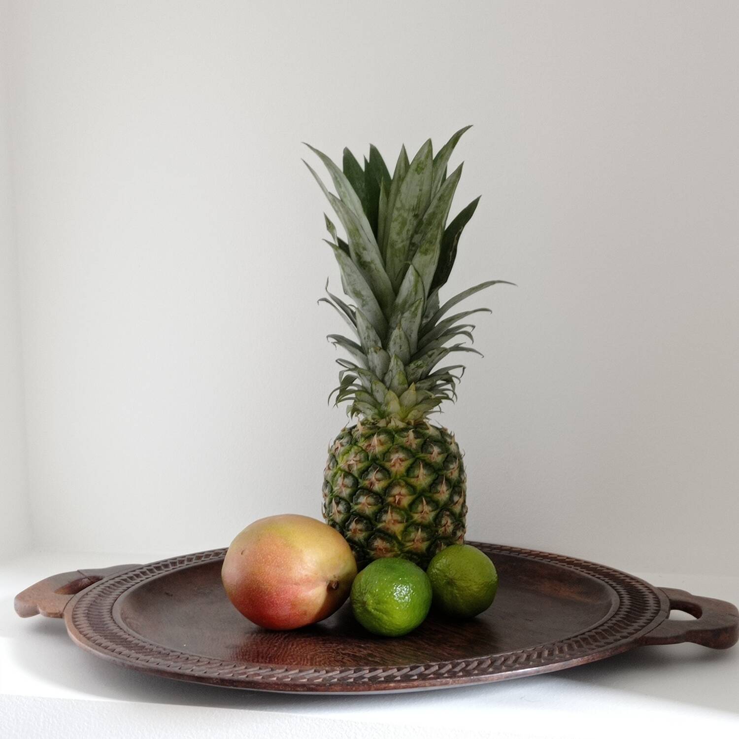 Carved wooden tray