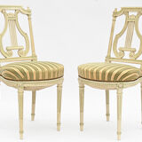 4 Chairs with lyre back